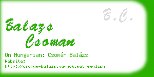 balazs csoman business card